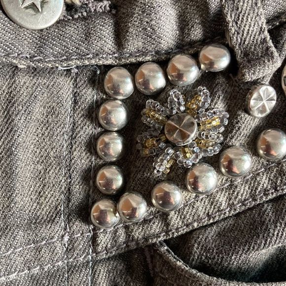 Vintage 1980’s Della-Sport Western Black gray Mom Bareback Jeans 8x30 - Picture 15 of 15